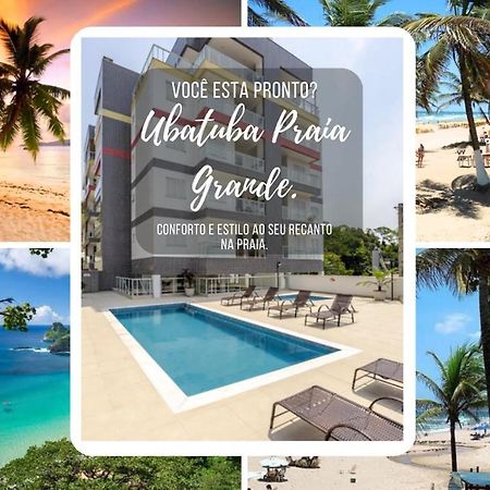 Apartamento Recanto Praia Grande - Mar, Ar, Churrasqueira, Piscina E Sauna Убатуба Экстерьер фото