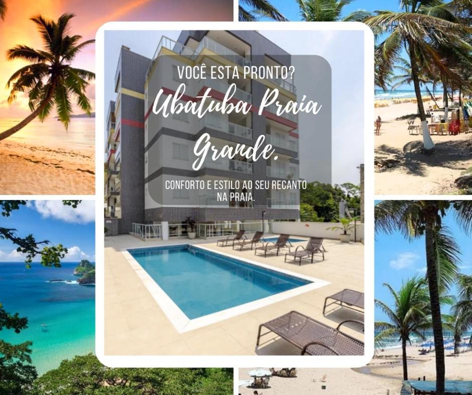 Apartamento Recanto Praia Grande - Mar, Ar, Churrasqueira, Piscina E Sauna Убатуба Экстерьер фото